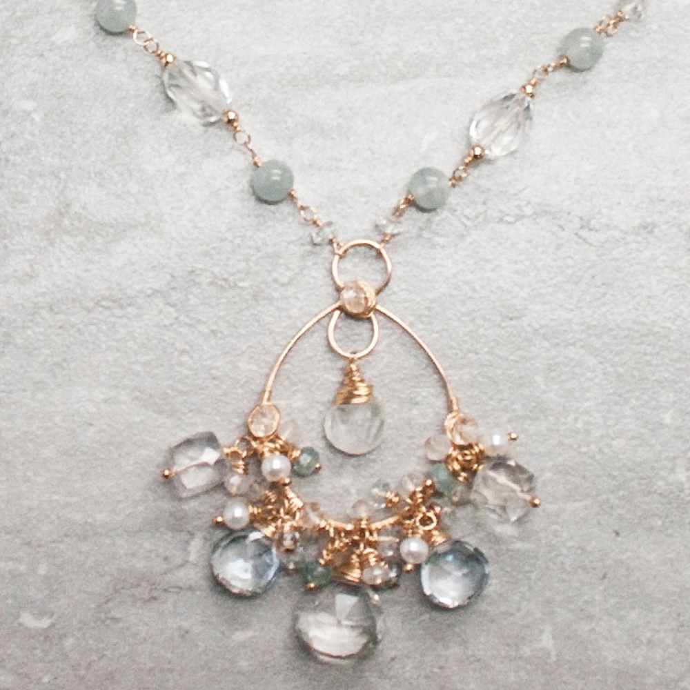 Luxury gemstone necklace